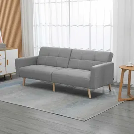 Homcom Schlafsofa 2-Sitzer Grau