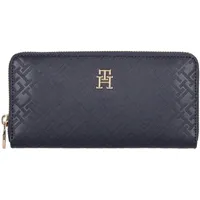 Tommy Hilfiger TH Distinct Large Zip Around Geldbörse Damen blau