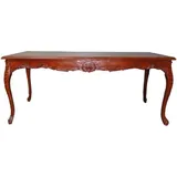 Casa Padrino Barock Esstisch Braun (Mahagonifarben) 140 cm - Barock Tisch Antik Stil Möbel