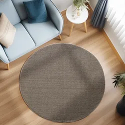 Teppich AYYILDIZ TEPPICHE "LOOM 4300", braun, H:7mm Ø:200cm, Polypropylen, Teppiche, pflegeleicht, robust, strapazierfähig