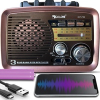 Nostalgie Retro Radio Bluetooth FM Vintage Kofferradio Küchenradio Braun Retoo