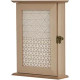 Beyamis Schlüsselschrank Mit 6 Haken, Vintage-stil, Wandmontage, Holz, 20 X 6,5 X 26,5 Cm, Holz