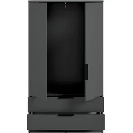 Möbel Boss Wäscheschrank Kopenhagen 80 x 140 x 37 cm Anthrazit