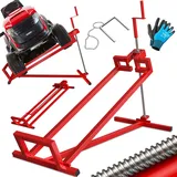Masko MASKO® Rasentraktor Heber 400kg Aufsitzmäher Hebevorrichtung Rasentraktorheber Reinig.Hilfe Hebebühne inkl. Arbeitshandschuhen