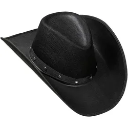 Nieten Cowboyhut Schwarz - OS