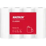 KATRIN Küchenrolle 50 Blatt 2-lagig 477890 , 1 Paket = 8 Packungen à 4 Rollen