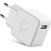 CELLONIC® USB Ladegerät für Handy Smartphone Tablet MP3 GPS - Ladeadapter mit USB Anschluss Stecker - Strom Adapter: Ladestecker für Steckdose - Lader Netzstecker Netzteil Auflader