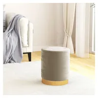 vidaXL Runder Aufbewahrungshocker Dunkelgrau Samt 31 x 37 cm Grau