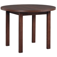 Klappbarer runder Tisch aus Holz "Poli 2 L", 100-130 x 100 cm, nussbaum