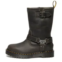 Dr. Martens Anistone Hi Charcoal Grey Burnished Waxy Pull Up Wp 40 - 40 EU