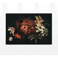 A.S. Création A.S. Leinwandbild »drama queen«, Blumen, (1 St.), Keilrahmen Bild Floral Blumen, 15122054-0 rot, schwarz, beige B/H: 90 cm x 60 cm