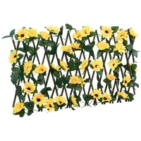 vidaXL Sichtschutzhecke 180 x 20 cm Gelb Holz