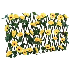 vidaXL Sichtschutzhecke 180 x 20 cm Gelb Holz