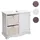Mendler Waschbeckenunterschrank 60 x 65 x 31 cm Weiß