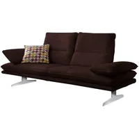 W.SCHILLIG 2-Sitzer broadway, Designsofa mit tollem Sitzkomfort, Sitztiefenverstellung, Kopfteil- & Seitenteilverstellung, Breite 216cm braun