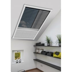 Schellenberg Insektenschutz & Verdunklungsplissee für Dachfenster, 114 x 160 cm, weiß