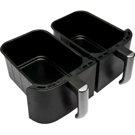 Russell Hobbs Heißluftfritteuse 2 Kammern 9L Rapid AirFryer [2 Fächer je 4,5l, sehr leiser Betrieb, 9 Programme] SatisFry Fritteuse (spülmaschinenfest, Match & Synchronisierungsfunktion) 27681-56