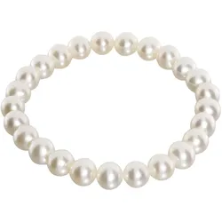 Armband OSTSEE-SCHMUCK "Ostsee-Schmuck Armband Ingrid 7 Armband Ingrid 7", weiß, Armbänder, Damen, 19cm, Perlen