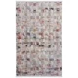 Dieter Knoll Vintage-Teppich Koodor, Rosa, Grau, Textil, Abstraktes, rechteckig, 120x170 cm, Made in Turkey, Care & Fair, lichtunempfindlich, pflegeleicht, Teppiche & Böden, Teppiche, Vintage-Teppiche