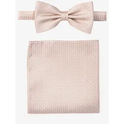 Fliege MONTI, Damen, beige, Seide, gemustert, casual,klassisch, Fliegen, mit passendem Einstecktuch