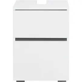 Home Affaire Waschbeckenunterschrank HOME AFFAIRE "Wisla", weiß (weiß, weiß), B:40cm H:55cm T:35cm, Spanplatte, Schränke, Waschbeckenunterschrank, Siphonausschnitt, Breite 40 cm, Höhe 55 cm