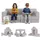 Juskys Kindersofa Kayo  mit Burgmotiv Polyester beige