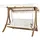 JV Möbel Luxuriöse Gartenschaukel Braun/Beige 3-Sitzer