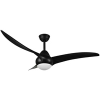 RL LED Deckenventilator, Fernbedienung, CCT, schwarz, D 115 cm