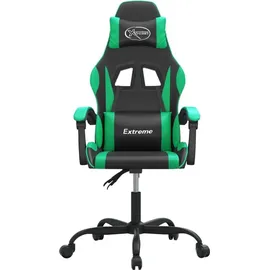 vidaXL Gaming-Stuhl Drehbar Schwarz und Grün PC