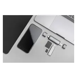 Digitus DA-70886 Combo Card Reader Hub (USB-C+USB 3.0) grau