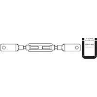 Industrial Quality Supplies DIN 1480 Spannschloss, 3.6 tzn offen