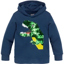 Kidsworld Kapuzensweatshirt »mit tollem Dino aus Wendepailletten 116/122, blau, , 63583556-116
