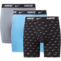 Nike Boxer Brief 3PK cool grau / uni blau M 3er Pack