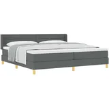 vidaXL Boxspringbett 200 x 200 cm Dunkelgrau