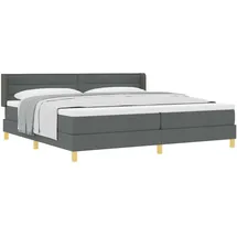 vidaXL Boxspringbett 200 x 200 cm Dunkelgrau