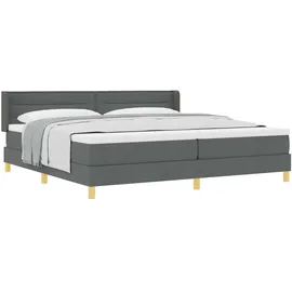 vidaXL Boxspringbett 200 x 200 cm Dunkelgrau