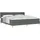 vidaXL Boxspringbett 200 x 200 cm Dunkelgrau