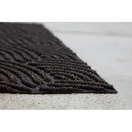 Wash+Dry by Kleen-Tex Teppich Waves dark brown 60x90 cm, innen und Outdoor geeignet, waschbar, Wohnzimmer