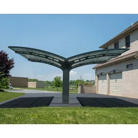 CANOPIA Einzelcarport Arizona 5,78 x 4,95 m grau 100% UV-geschützt