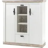 Highboard 139 x 146 x 44 cm Weiß