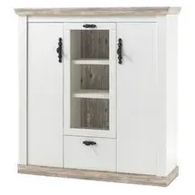 Highboard 139 x 146 x 44 cm Weiß