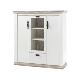 Highboard 139 x 146 x 44 cm Weiß