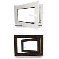 JeCo Fenster Kellerfenster Kunststoff innen weiß / außen Farbe 2-fach Verglasung 60 cm x 80 cm