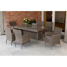 Merxx Teneriffa Gartenmöbelset 160 x 90 x 13 cm grau-beige 13 St.
