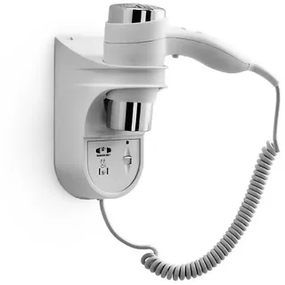 Megabad Living Wand-Haartrockner mit Rasiersteckdose MB5326309AL, Accessoires, weiß