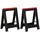 vidaXL Arbeitsböcke 2 Stk. Klappbar Schwarz & Rot Polypropylen 350 kg