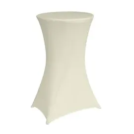 Baumarktplus Stehtischhusse 60 cm Farbe nach Auswahl Husse Partytisch Bistrotisch Stretch Decke beige