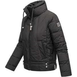 Navahoo leichte Damen Steppjacke kurze Übergangsjacke oversized mit Fledermausärmeln Luftzauber 14 Black Gr. XXL - XXL