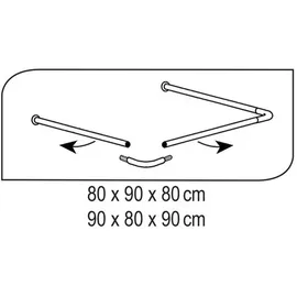 RIDDER Universal-Winkelstange Wien Ø 25 mm weiß