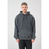 Cleptomanicx Hoodie Boxy Hooded Ligull Washed Dunkelgrau M